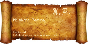 Miskov Petra névjegykártya